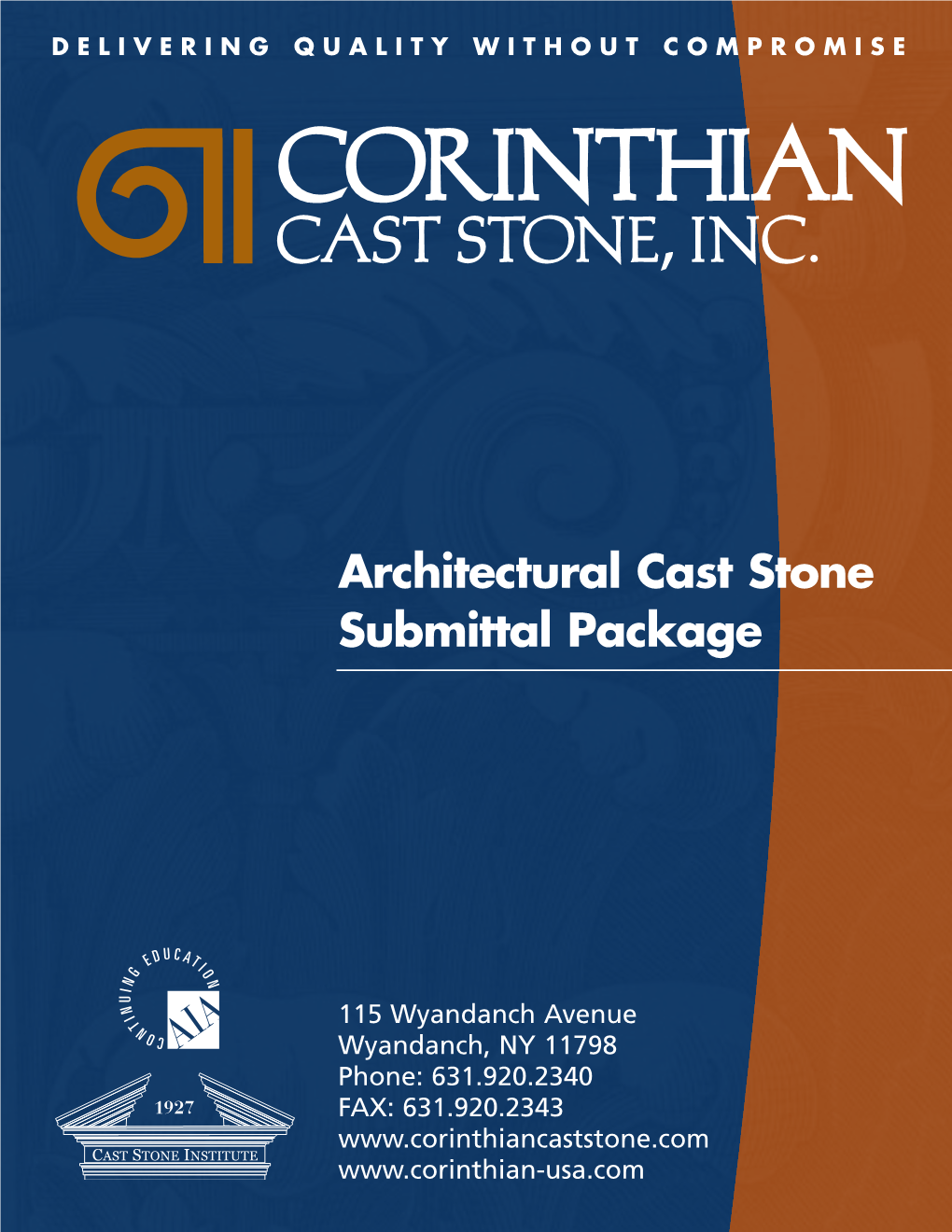 Architectural Cast Stone Submittal Package