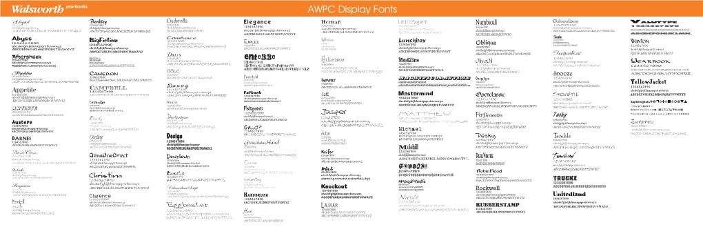 AWPC Display Fonts
