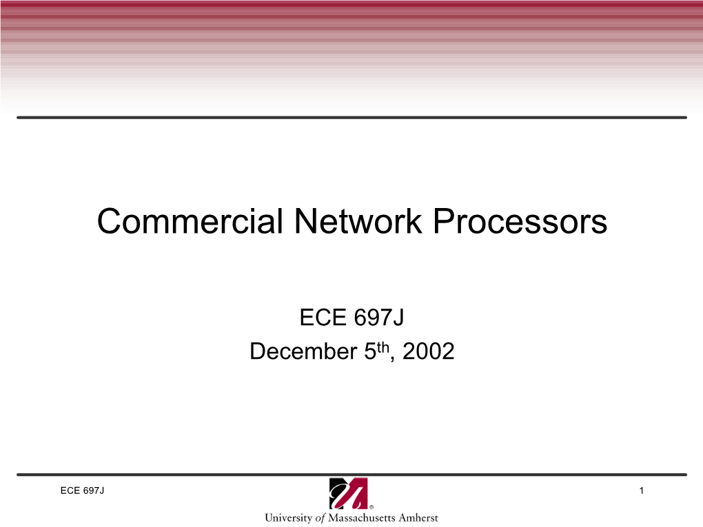 Commercial Network Processors