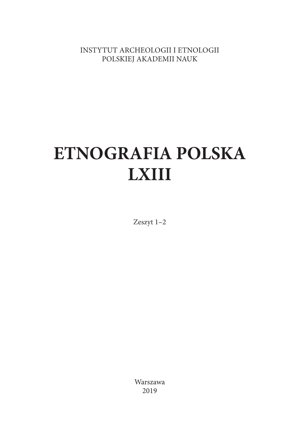 Etnografia Polska Lxiii
