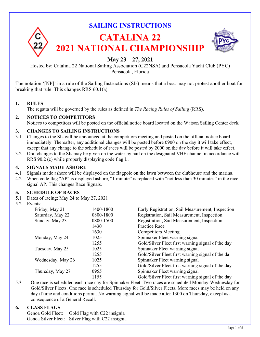 Catalina 22 2021 National Championship