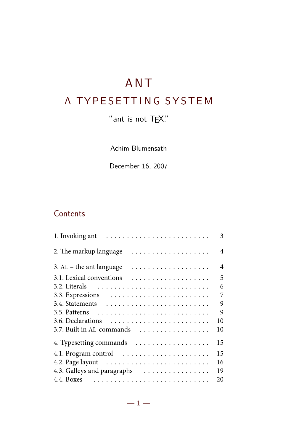 A Typesetting System Inspired by TEX