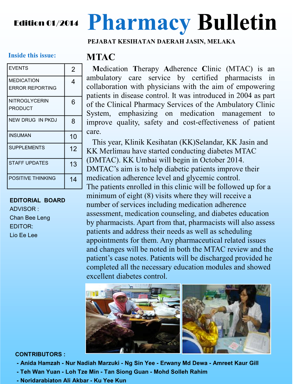 Final Pharmacy Bulletin 2014