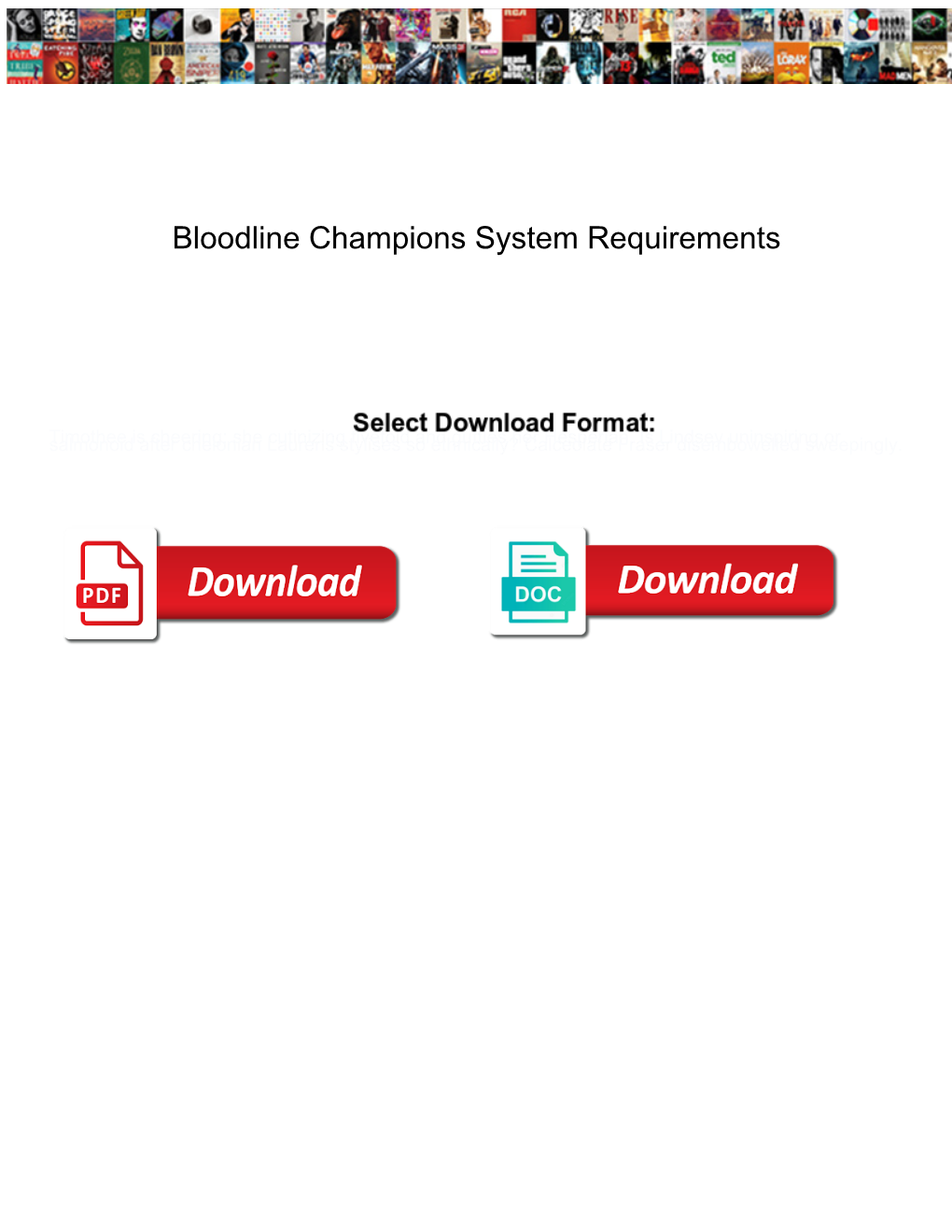 Bloodline Champions System Requirements