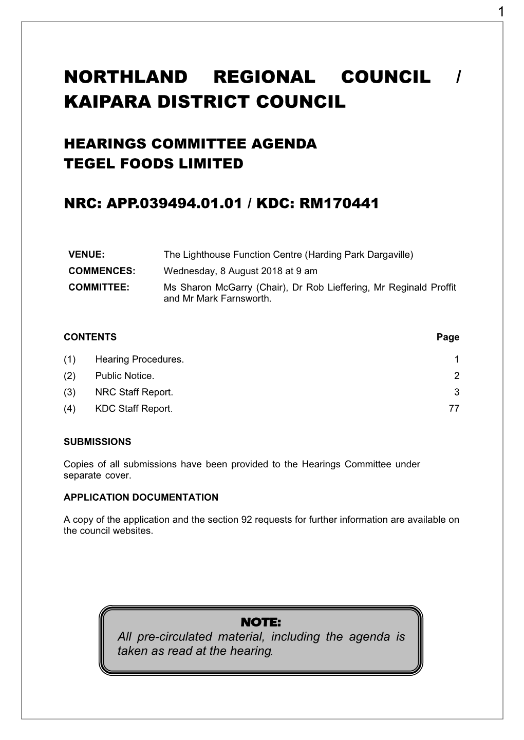 Northland Regional Council / Kaipara District Council
