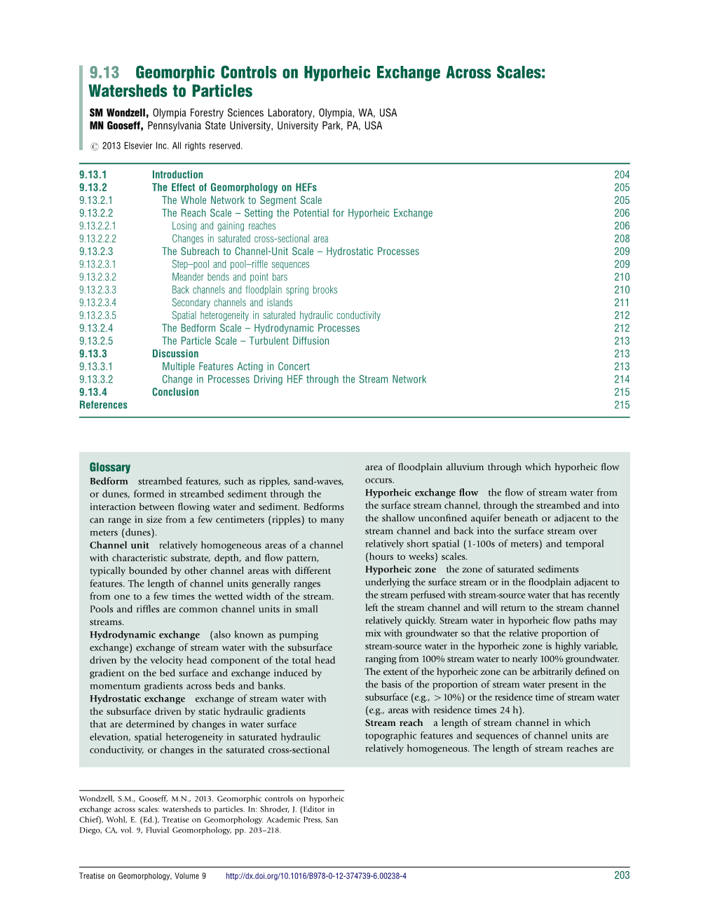 9.13 Geomorphic Controls on Hyporheic Exchange Across Scales