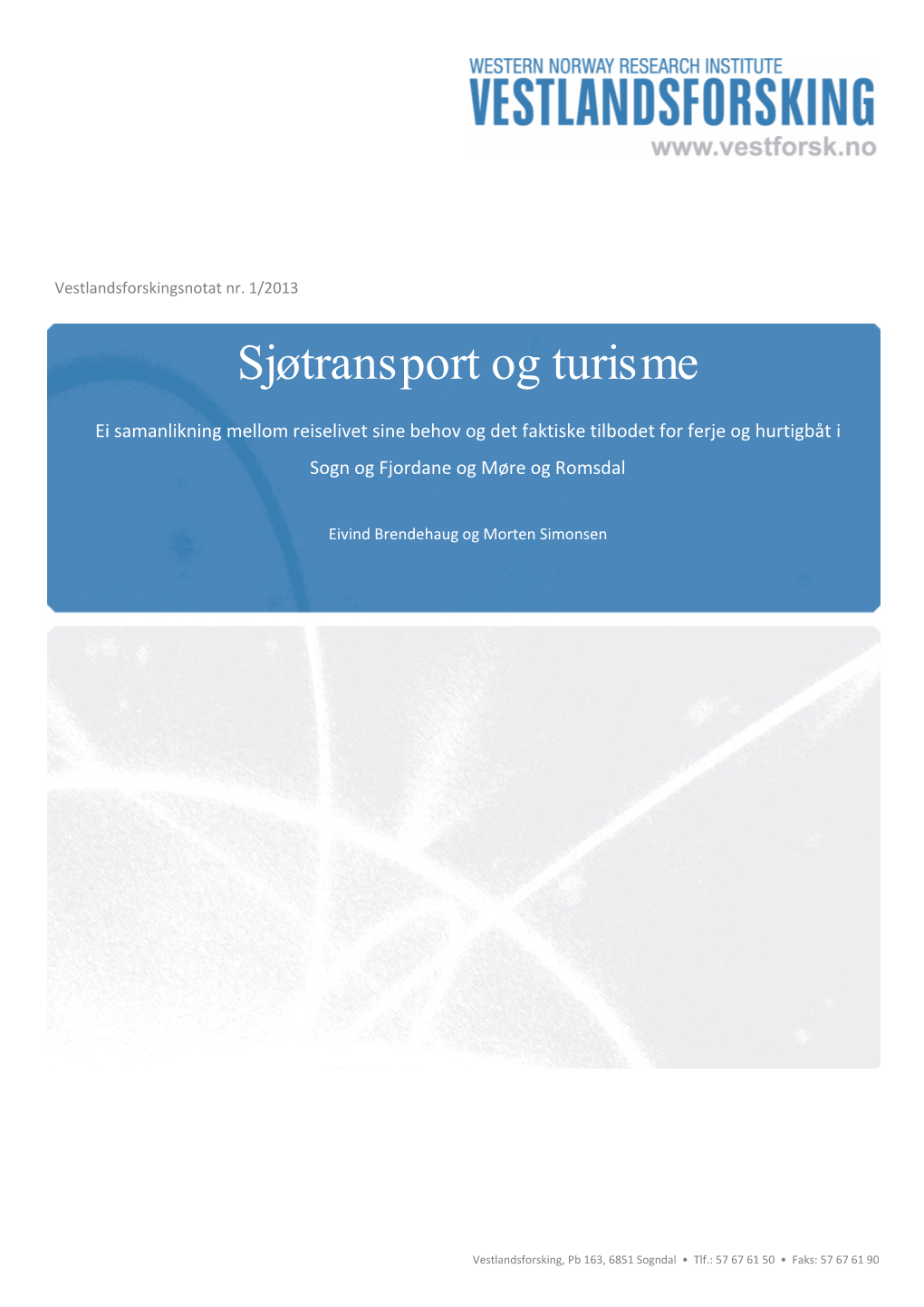 Sjøtransport Og Turisme