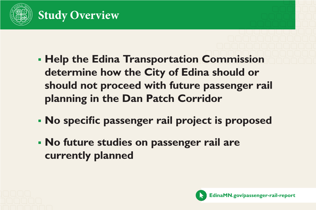 Passenger Rail Planning in the Dan Patch Corridor