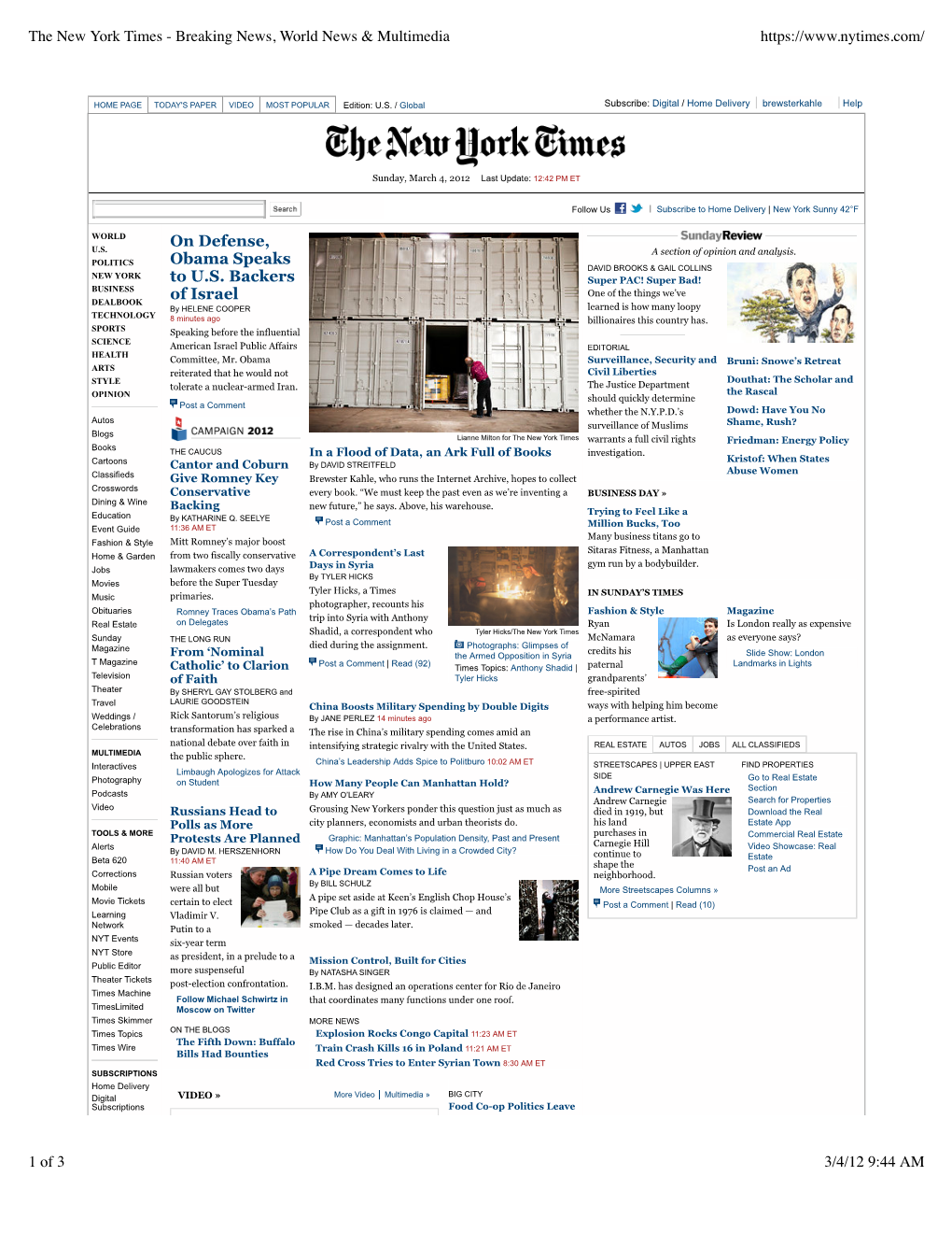 The New York Times - Breaking News, World News & Multimedia