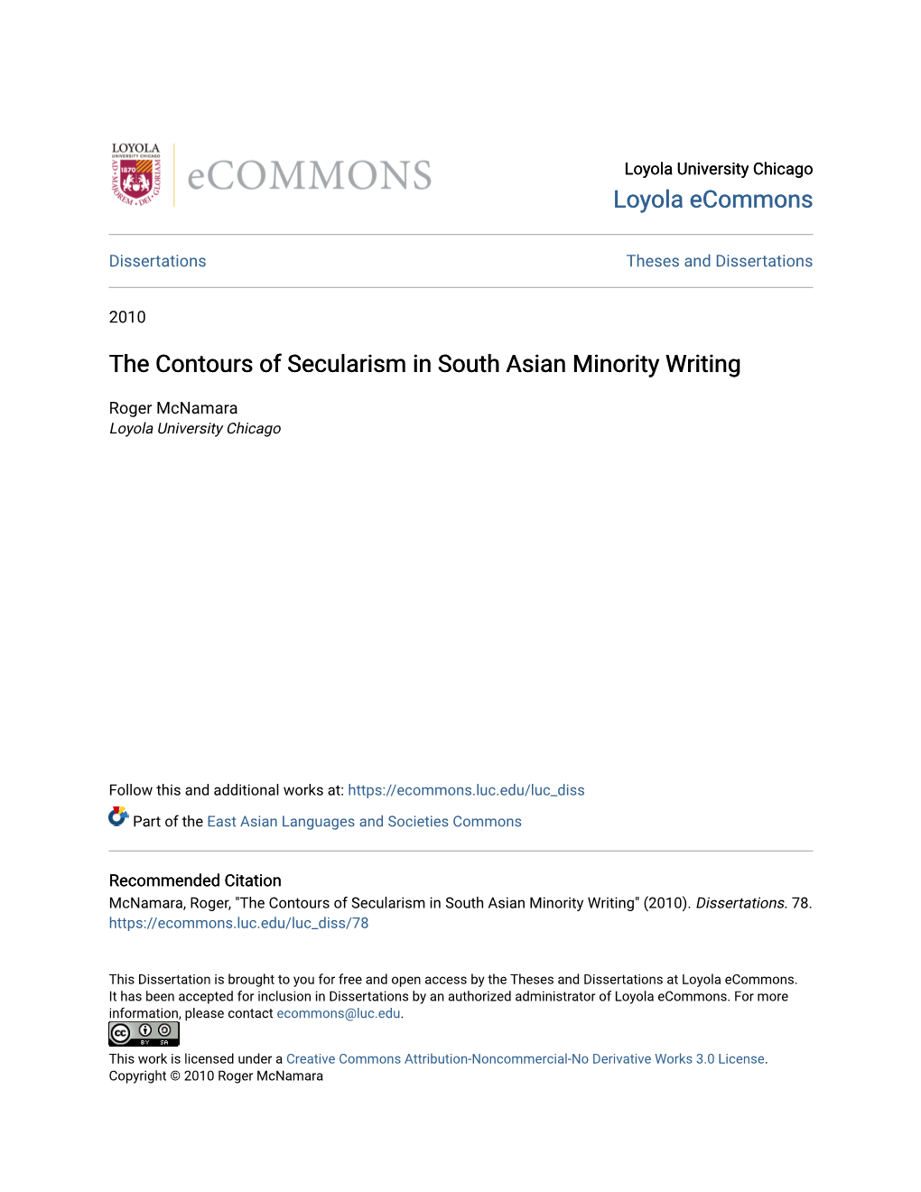 The Contours of Secularism in South Asian Minority Writing