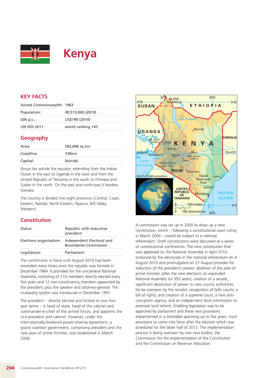 KEY FACTS Geography Constitution