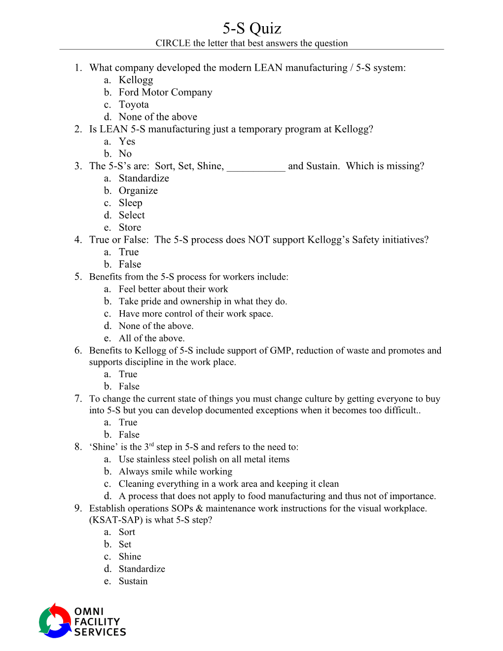 Allergen Control Handout