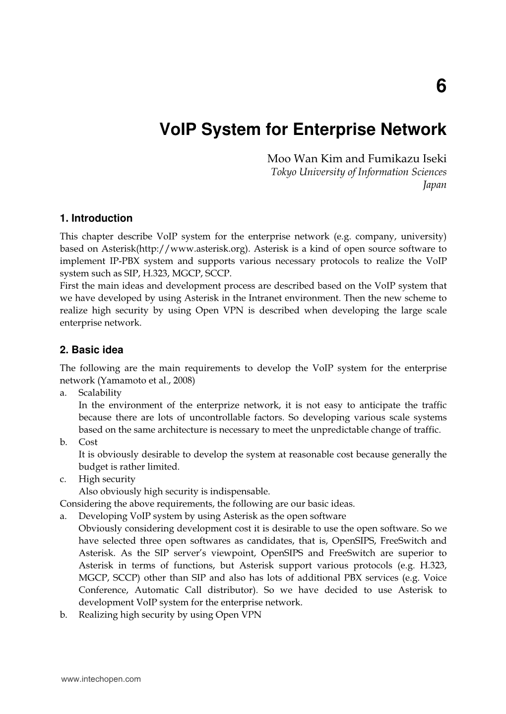 Voip System for Enterprise Network