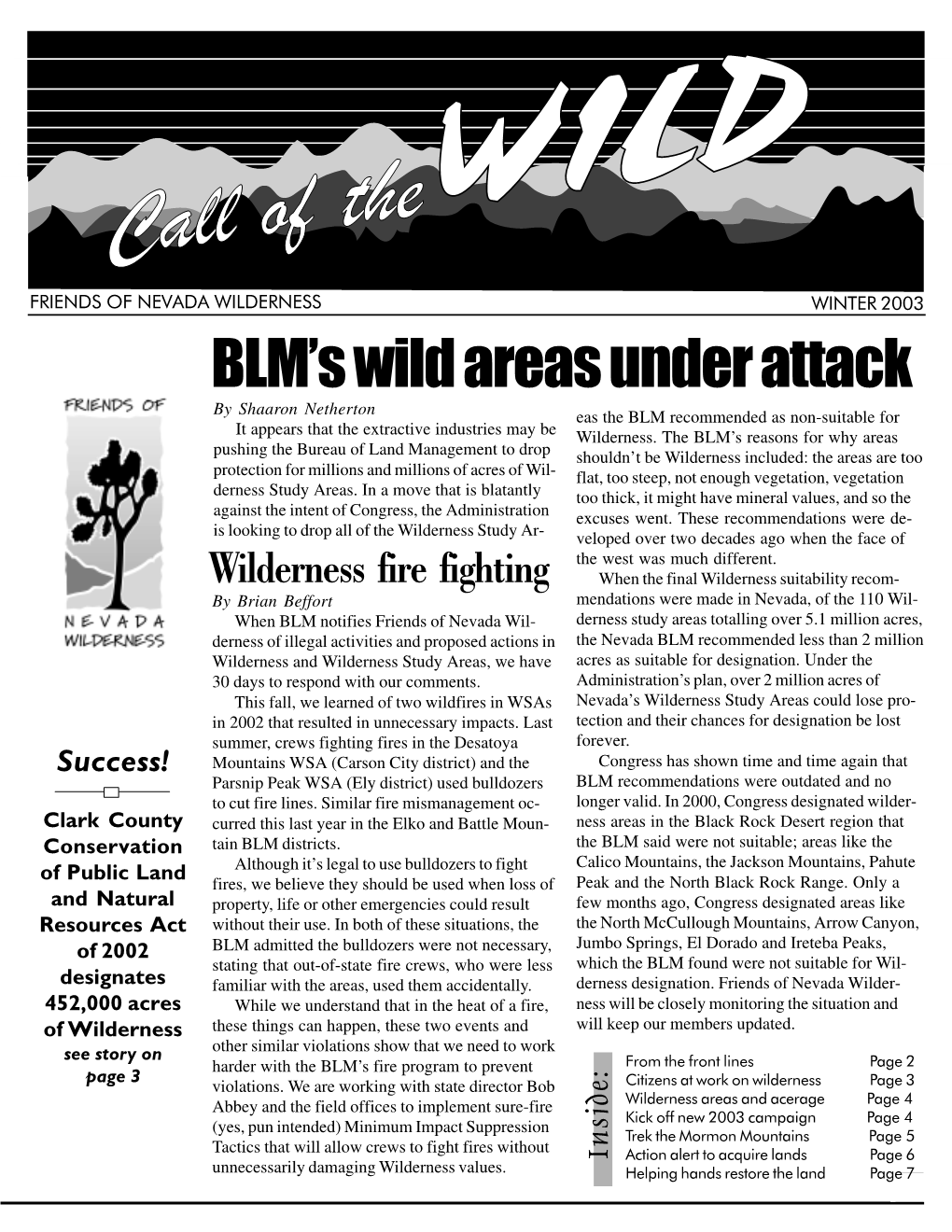 BLM's Wild Areas Under Attack