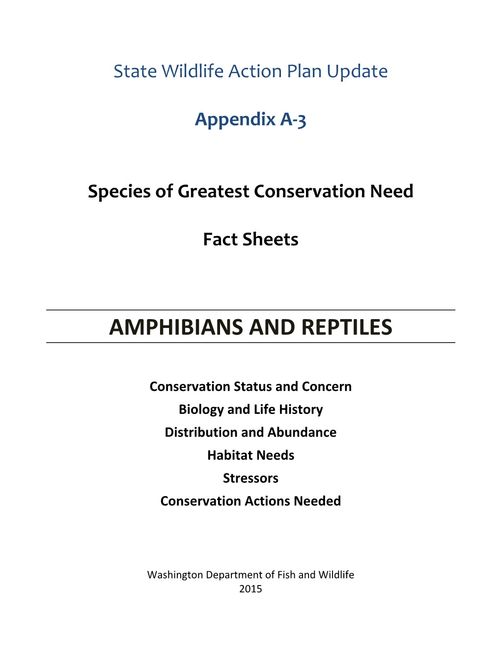 Amphibians and Reptiles