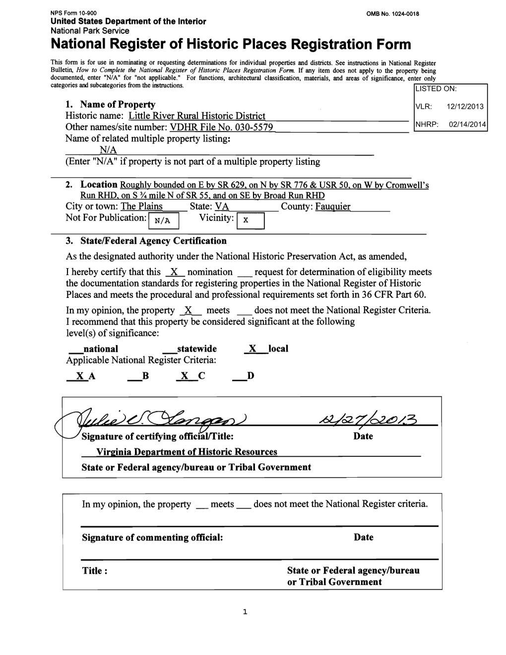 National Register of Historic Places Registration Form