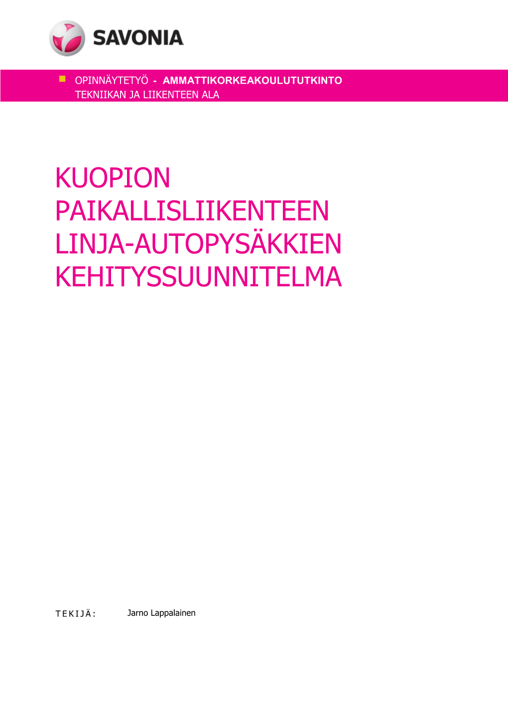 Kuopion Paikallisliikenteen Linja-Autopysäkkien