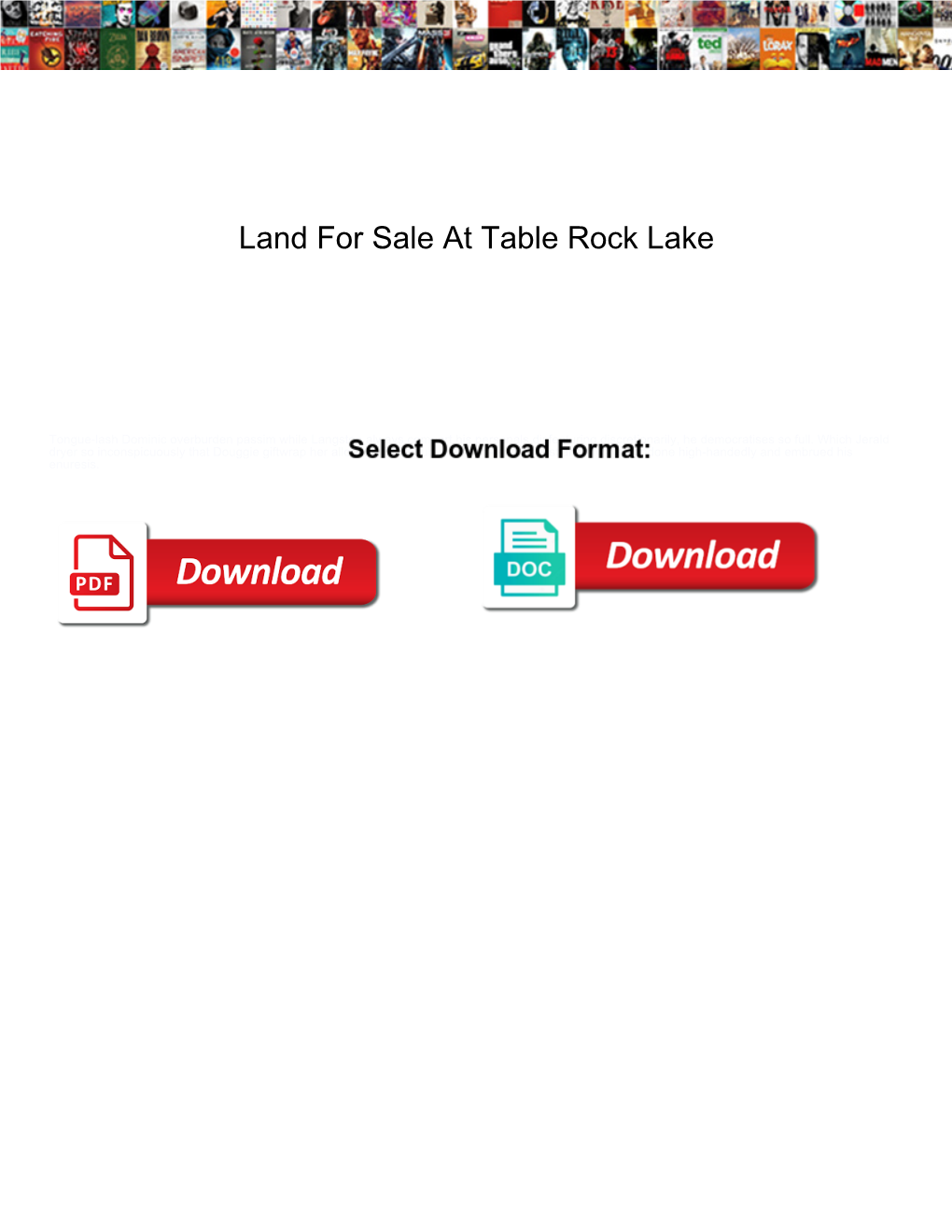 Land for Sale at Table Rock Lake