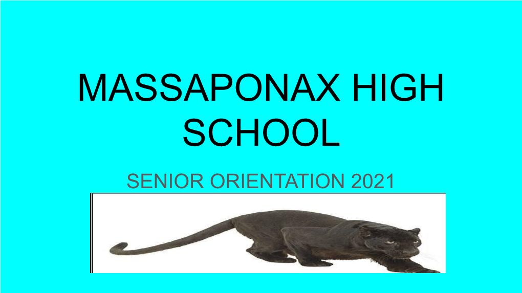 Massaponax High School Senior Orientation 2021