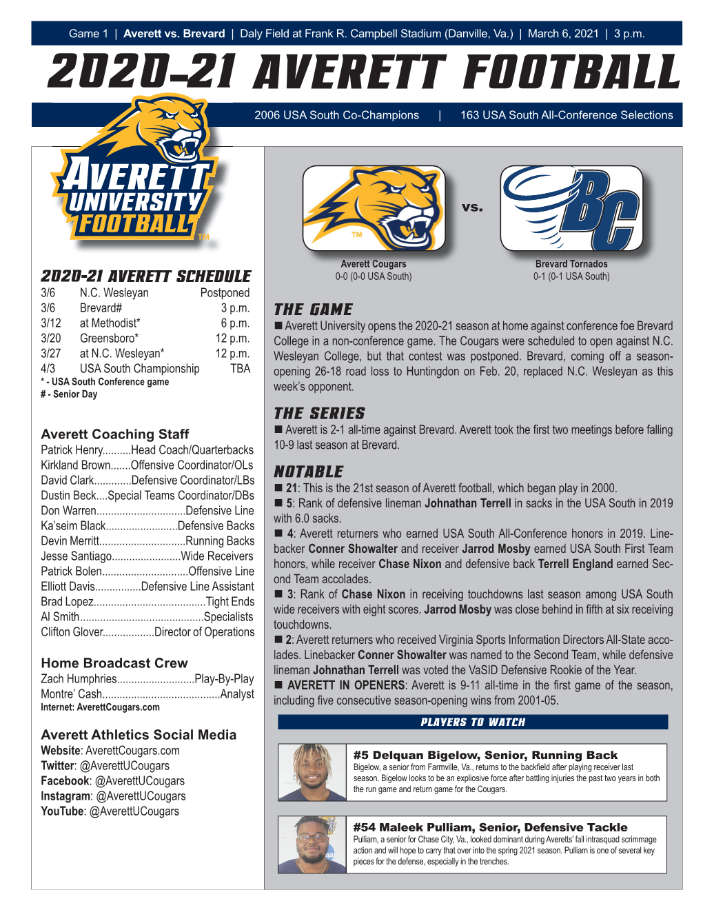 Football Game Notes 2019.Indd