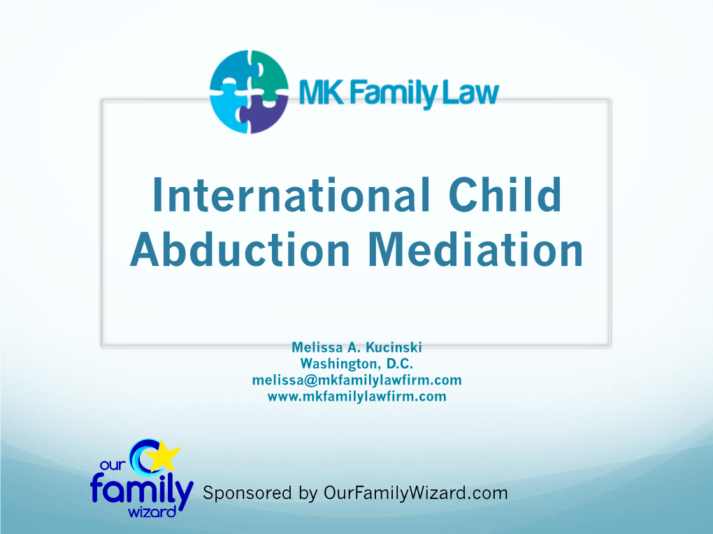 International Child Abduction Mediation