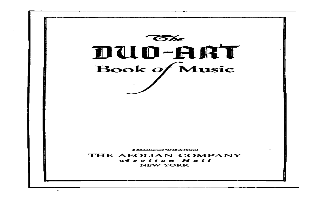 Duo-Art Book of Music.Pdf