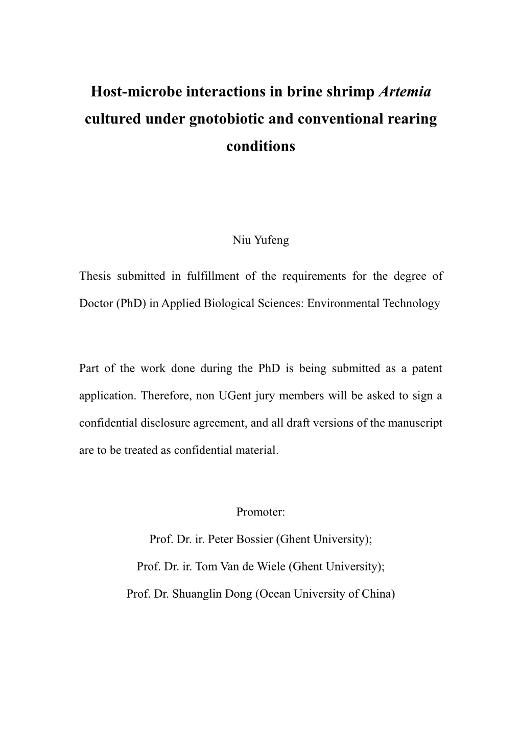 Host-Microbe Interactions in Brine Shrimp Artemia Cultured Under Gnotobiotic and Conventional Rearing Conditions