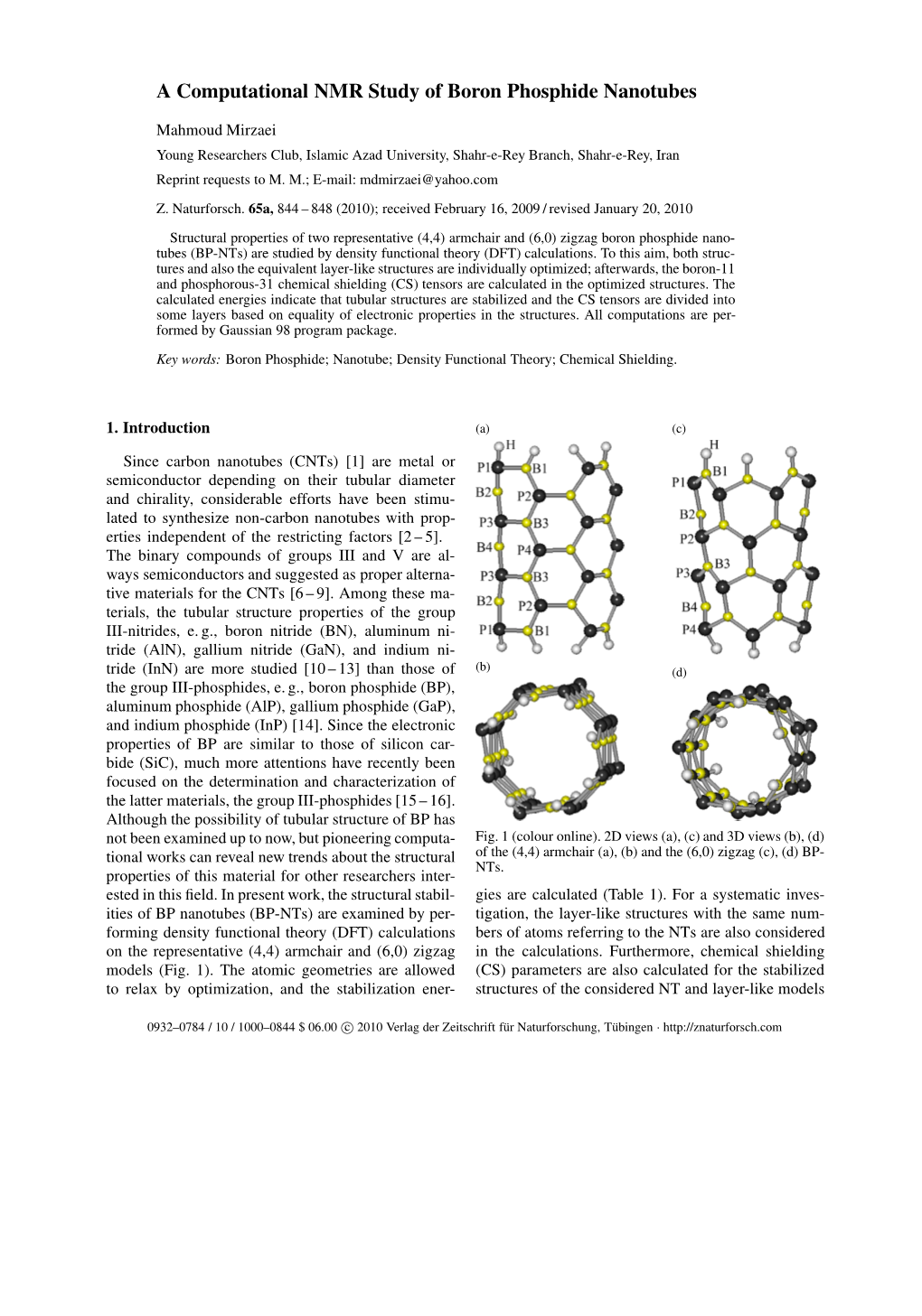 A Computational NMR Study of Boron Phosphide Nanotubes