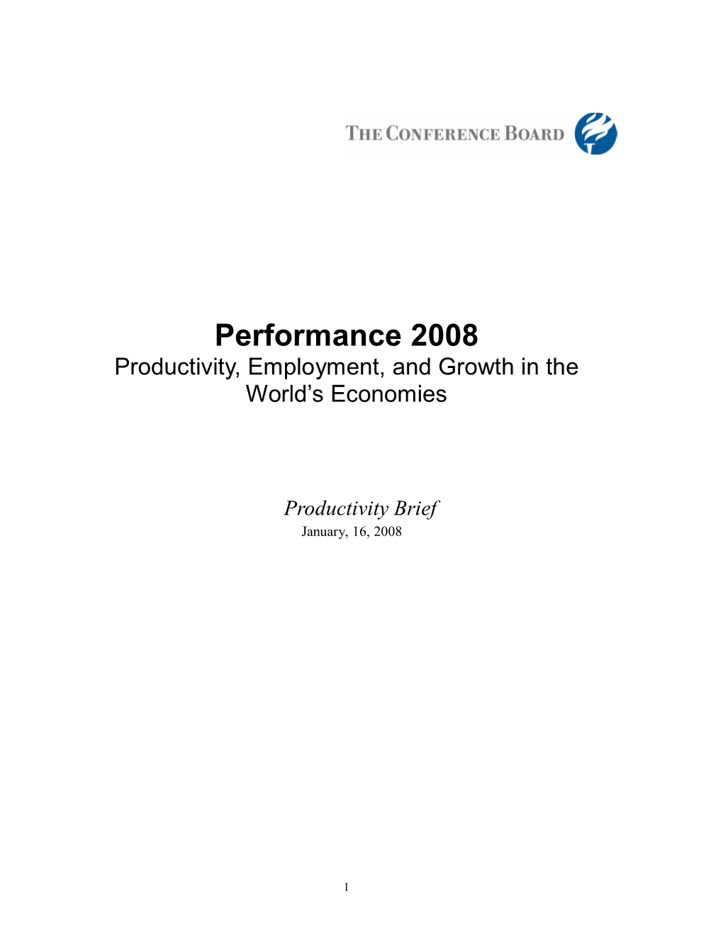 Productivity 2008 Briefing Final 01-10-08