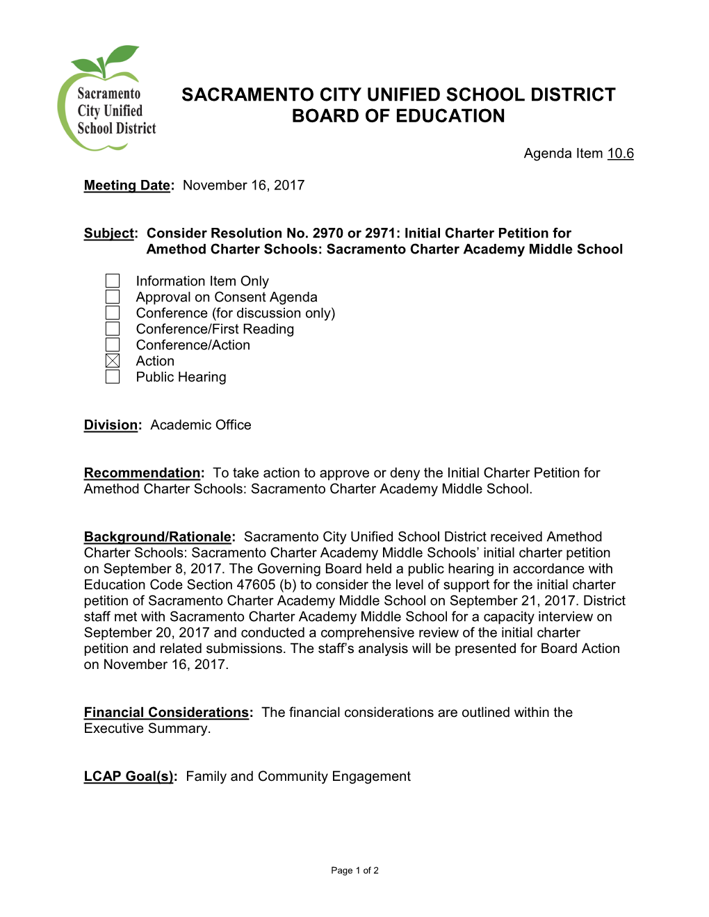 Sacramento City Unified School District Board of Education