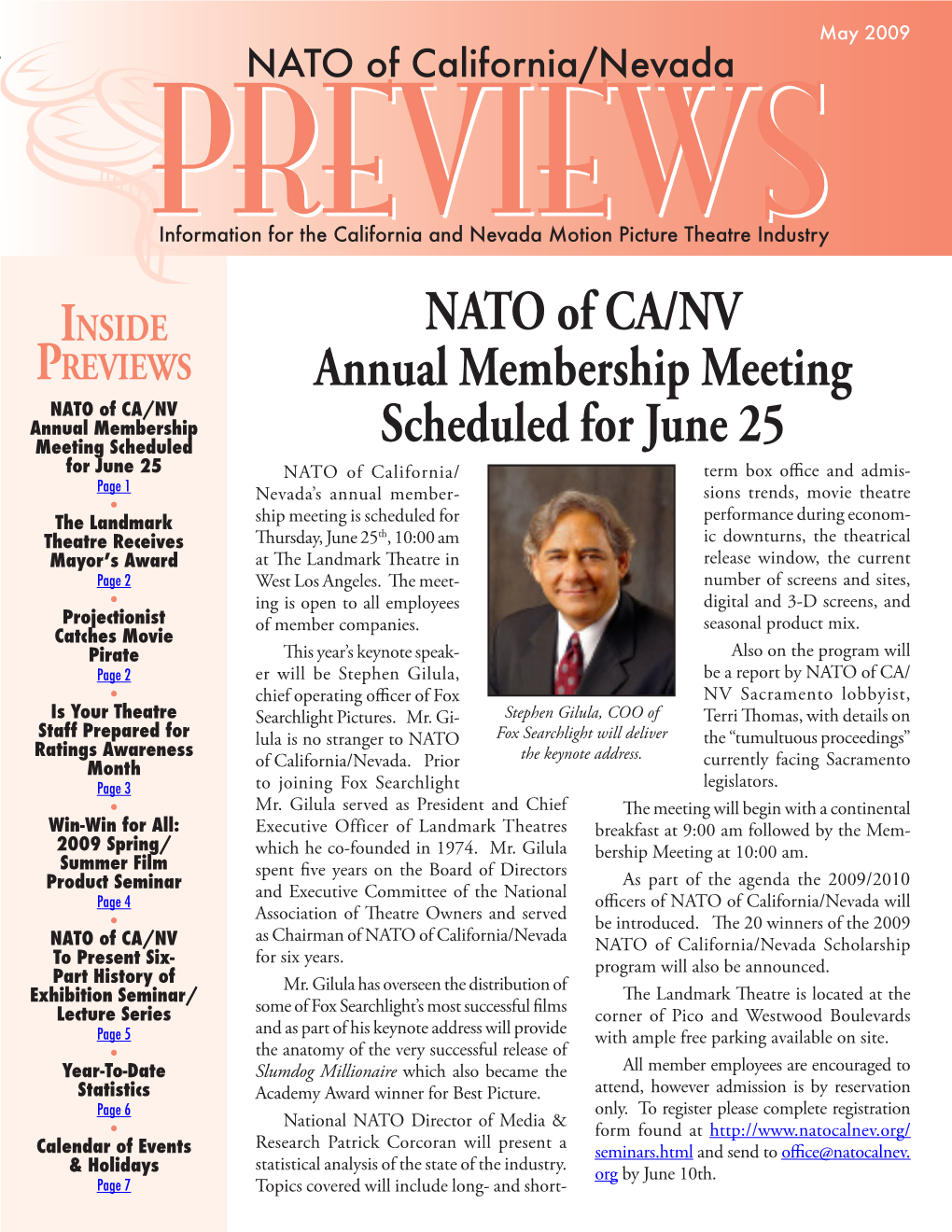 NATO of CA/NV Annual Membership Meeting Scheduled for June 25