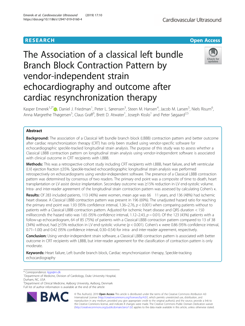 The Association of a Classical Left Bundle Branch Block Contraction