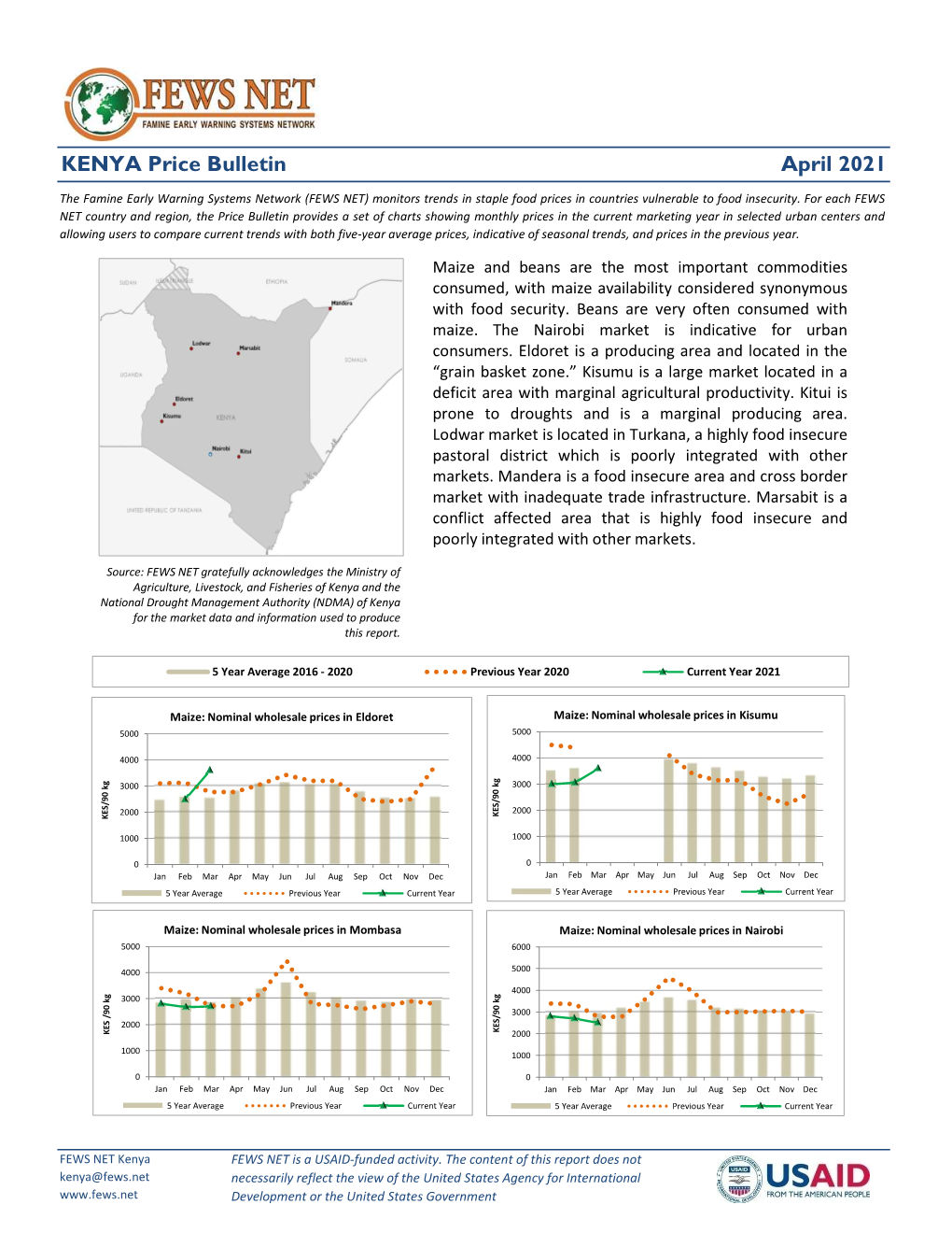 KENYA Price Bulletin April 2021