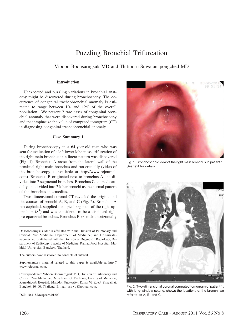 Puzzling Bronchial Trifurcation