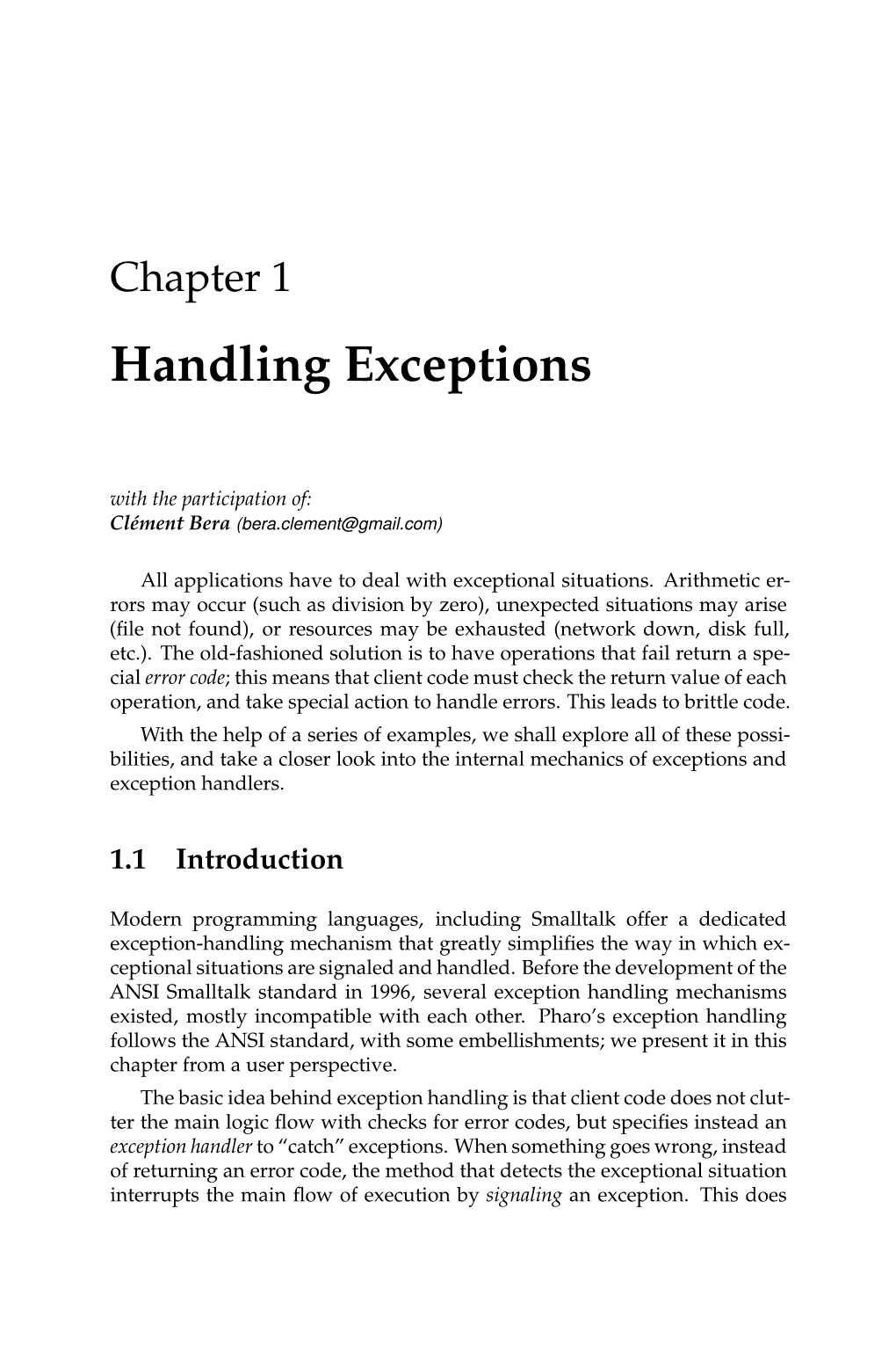 Handling Exceptions