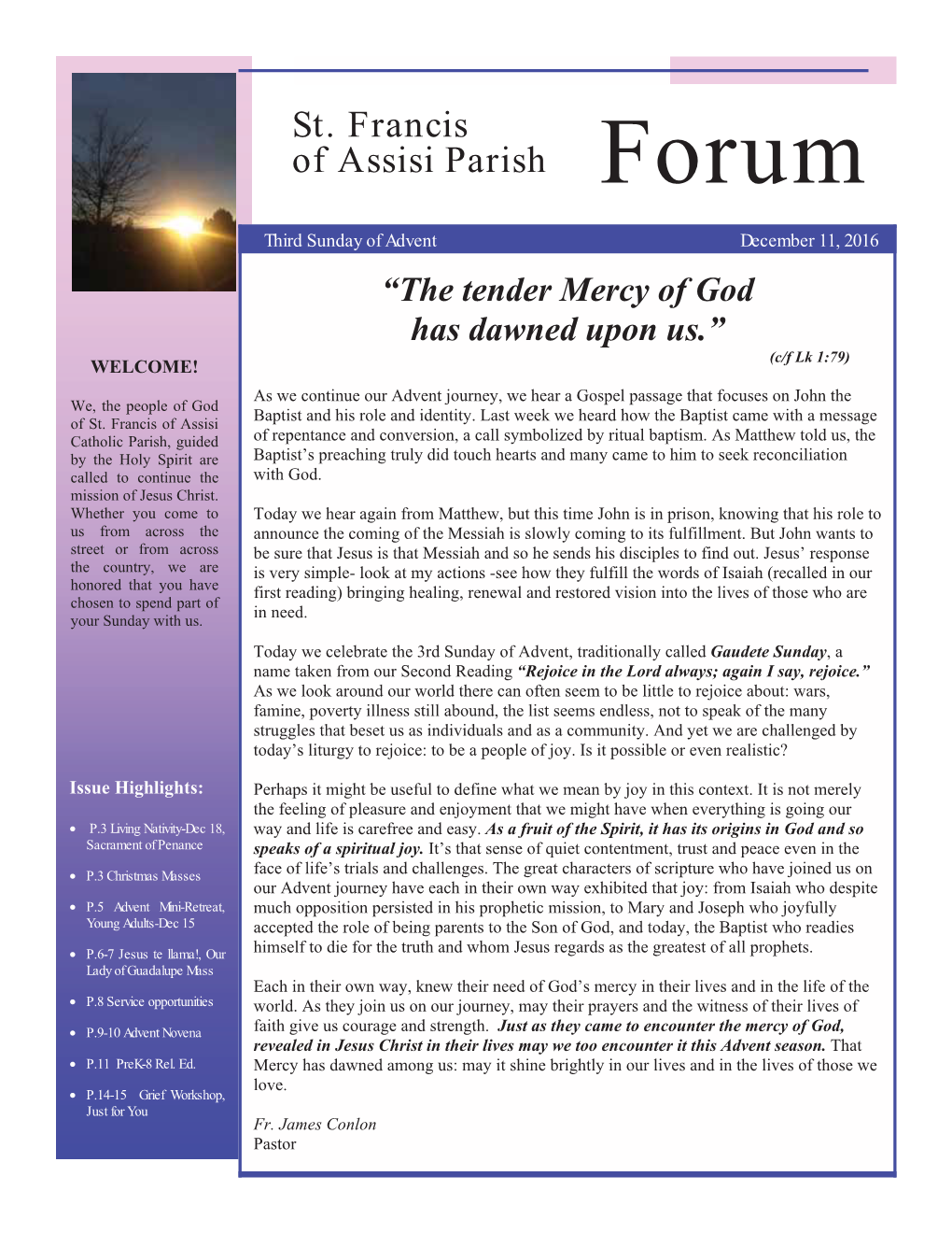 St. Francis of Assisi Parish Forum