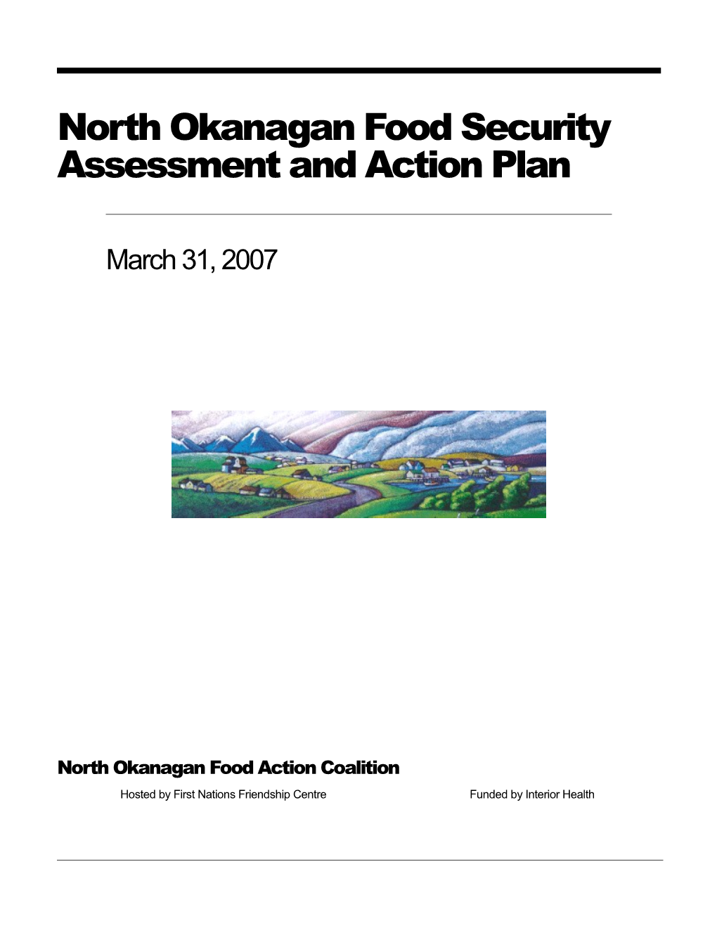 North Okanagan Food Security Assessment and Action Plan