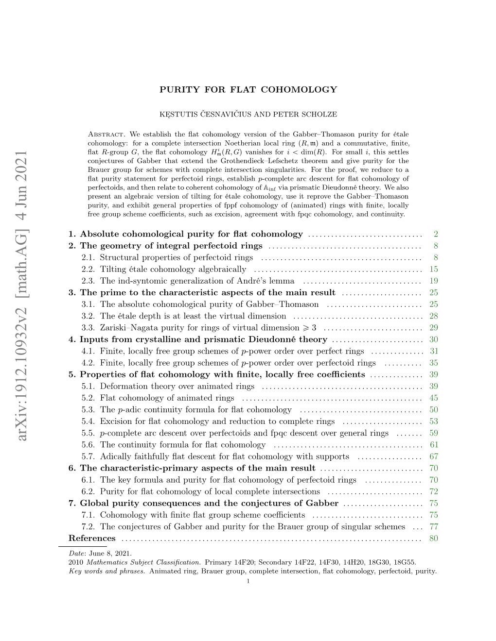 Arxiv:1912.10932V2 [Math.AG] 4 Jun 2021 E Od N Phrases