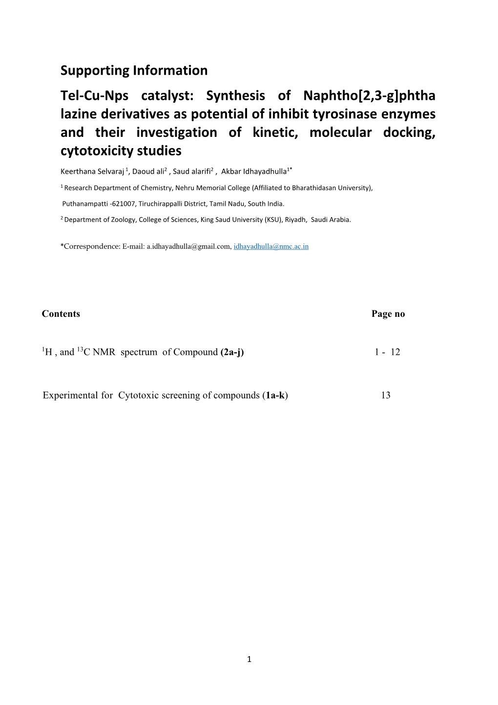 Phtha Lazine Derivatives As Potential of Inhibit Tyrosinase Enzymes and Their Investigation of Kinetic, Molecular Docking, Cytotoxicity Studies