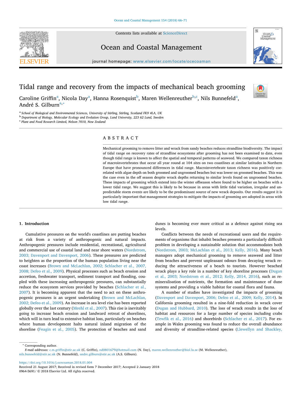 Tidal Range and Recovery from the Impacts of Mechanical Beach