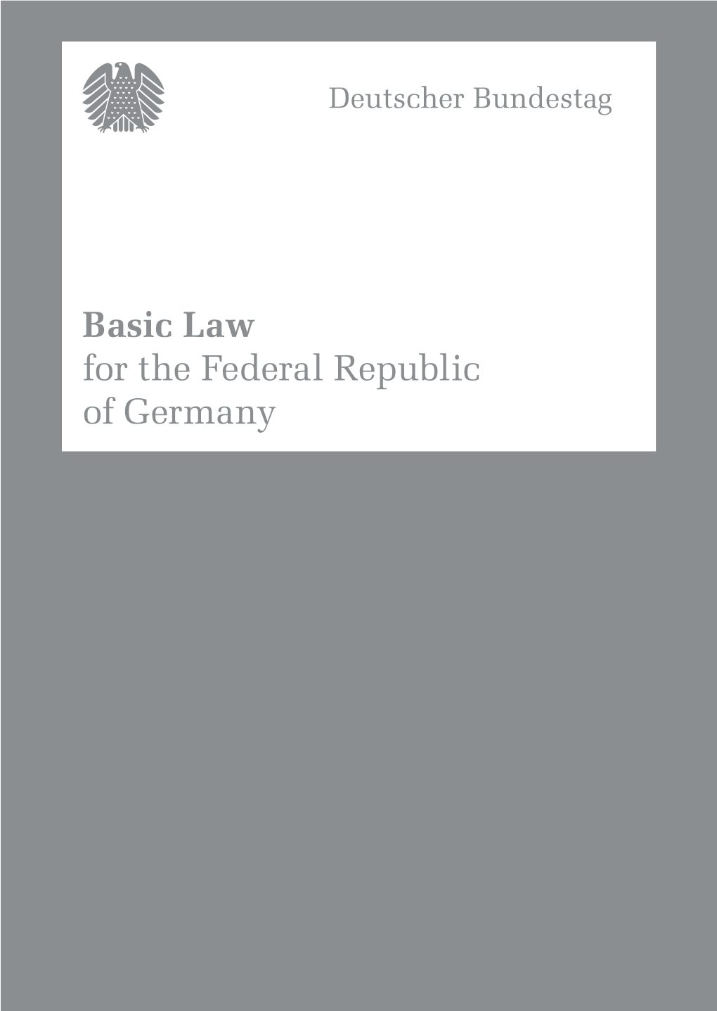 Basic Law for the Federal Republic of Germany