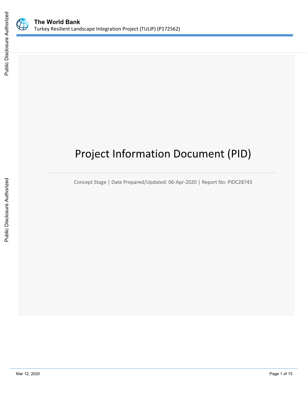 Concept Project Information Document