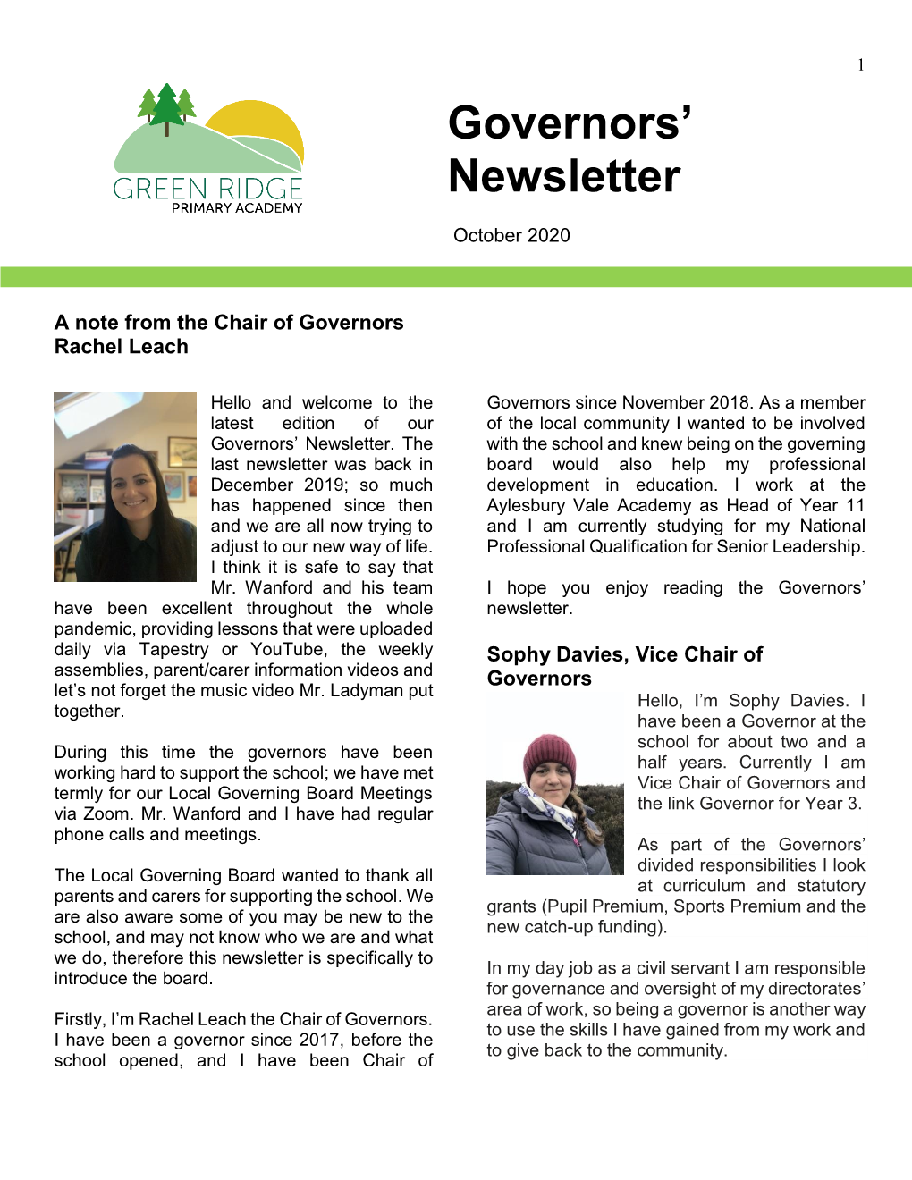 Governors' Newsletter