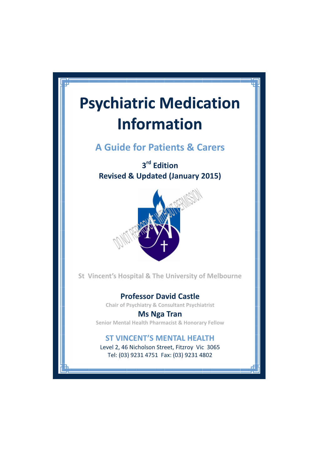 Psychiatric Medication Information