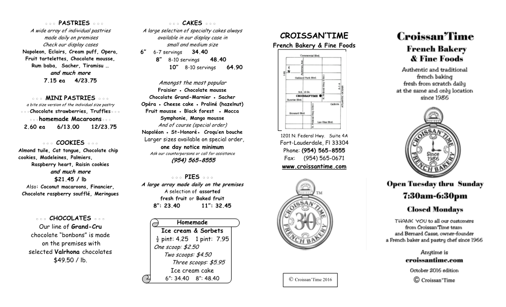 Bakerymenuflyeroctober2016.Pdf