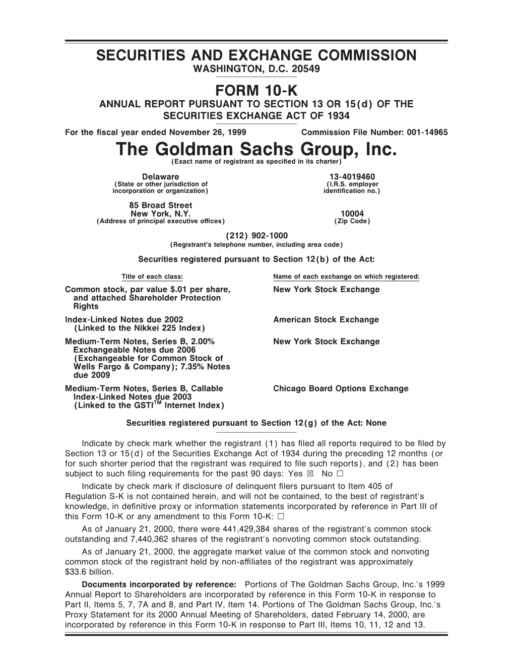 1999 Form 10-K