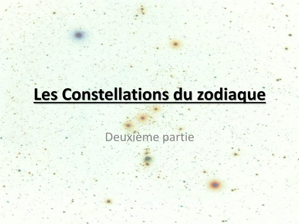 Les Constellations Du Zodiaque