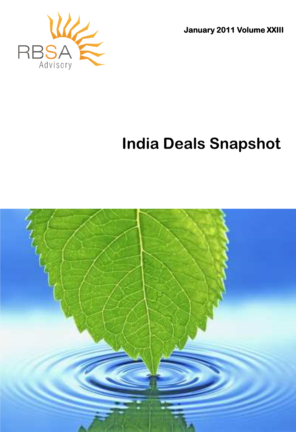 RBSA India Deals Snapshot January 2011