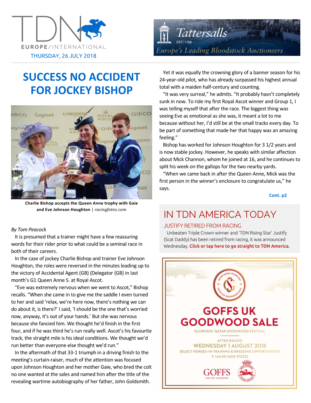Success No Accident for Jockey Bishop Cont