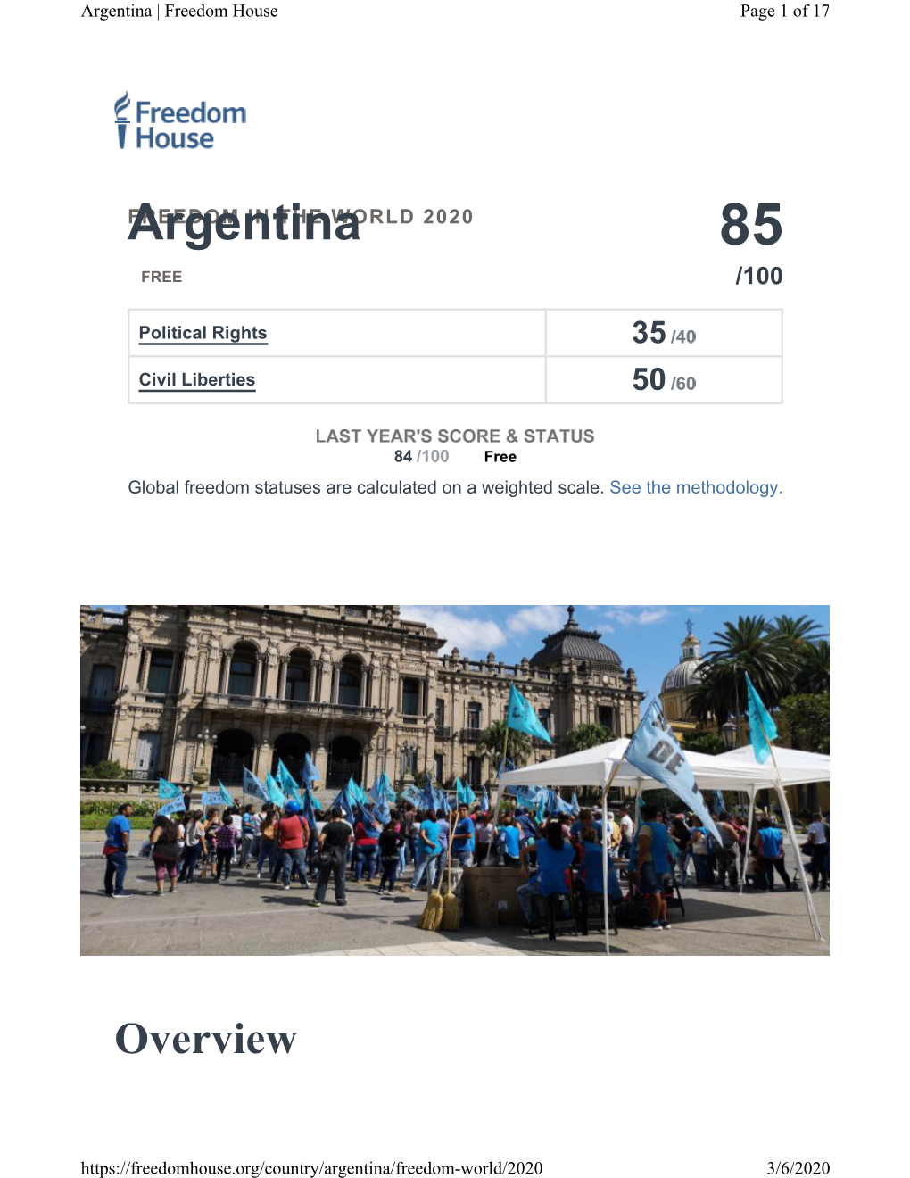 Argentina | Freedom House Page 1 of 17